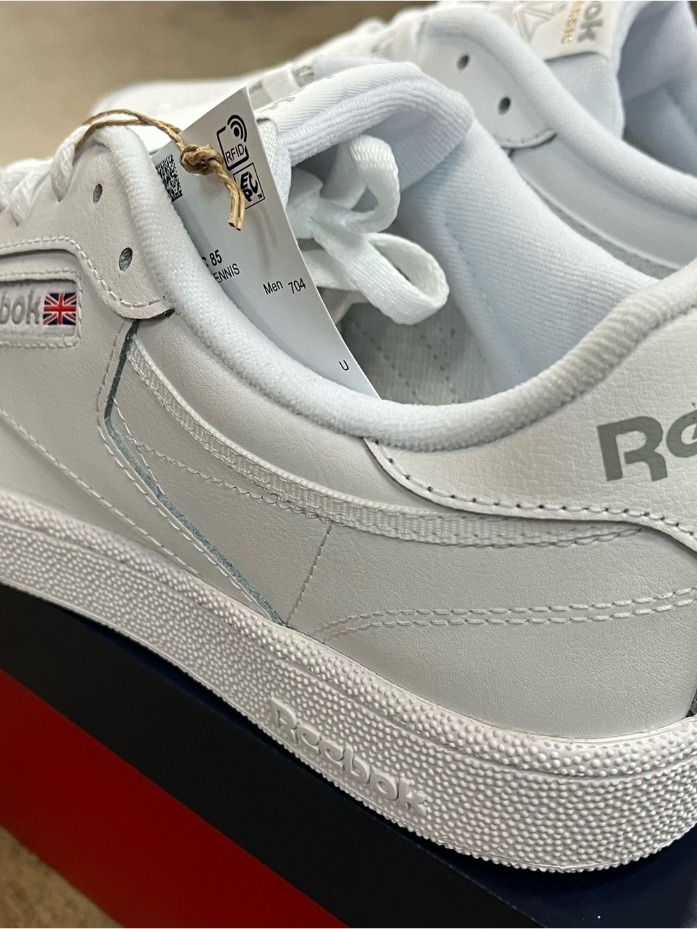 Reebok Club C 85 White/Sheer Grey 100000154 Men Size Shoes - Picture 4 of 9